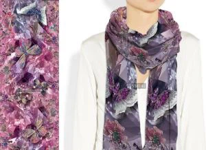 ผ้าพันคอชีฟองผ้าไหมยาวผ้าพันคอไหมพรมผ้าพันคอชีฟองผ้าไหมแบบยาว