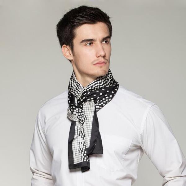Men's Customizable 100% Silk Scarf